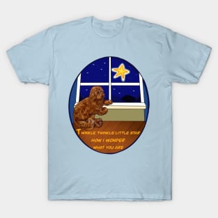 Nursery rhyme twinkle twinkle little star  Cavapoo puppy dog  - cavalier King Charles spaniel poodle T-Shirt